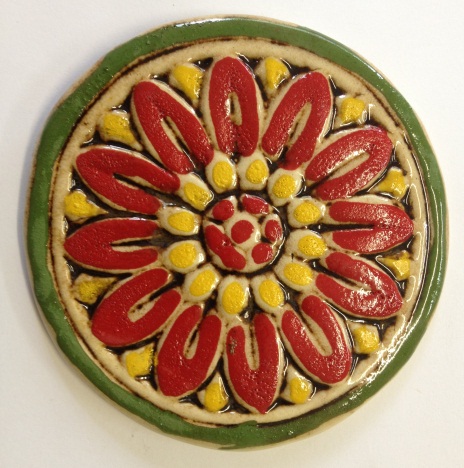 535--flower-tile-red-and-yellow